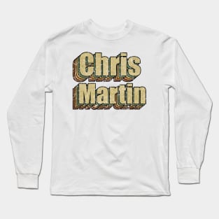 Chris Martin // Vintage Rainbow Typography Style // 70s Long Sleeve T-Shirt